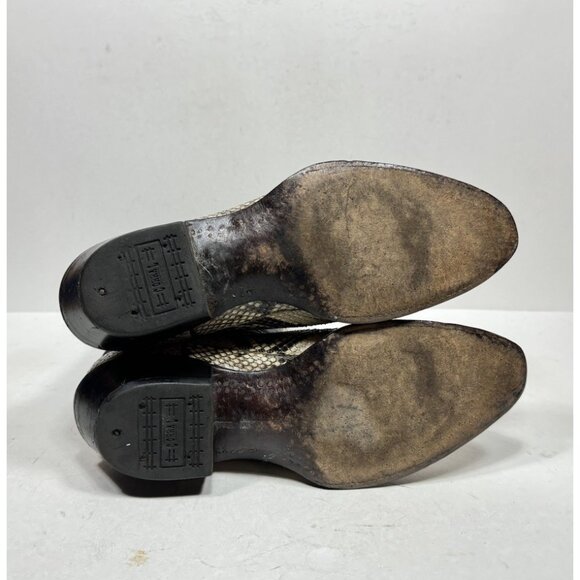 Corral Genuine Python Snake Skin Cowboy Western Boots Black Womens Size 8 - Picture 7 of 11